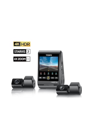 Viofo A229 Pro Tele 3 Kanallı Ön+telefoto+arka 4k+2k+1080p Hdr Sony Starvıs 2 Sensör Gps'li Araç Kamerası