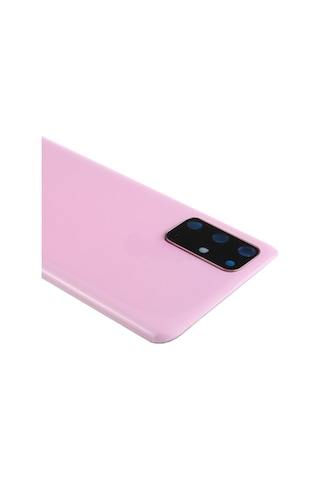 Teknonet Samsung Galaxy S20 Plus Uyumlu Kamera Camlı Batarya Kapağı - Pembe Pembe