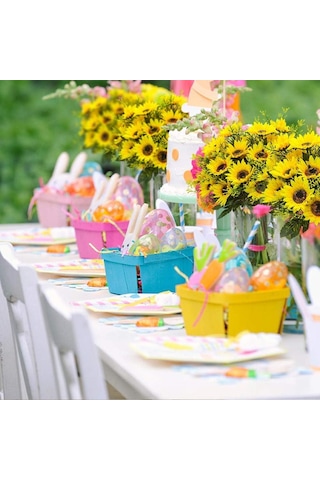 Yapay Çiçek Sunflower Ay Çiçeği Büyük Demet 12 Dallı 50cm