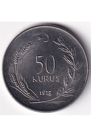 50 Kuruş 1973 Çil Eski Madeni Para