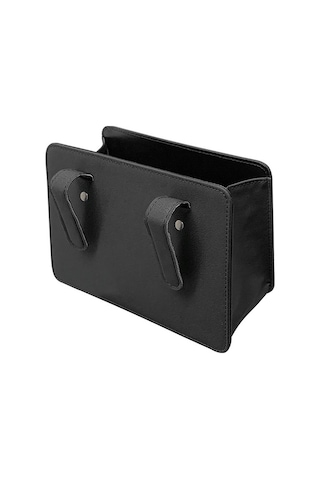 Siyah Araba Çöp Kutusu, Deri Araç Çöp Kutusu, Araba Çöp Kutusu Çöp Düzenleyici Tutucu, Katlanabilir Asılı Mini Araba Saklama Çantası Araba, Suv İçin