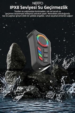 Intercom K06 Motosiklet Kask Kulaklık Bluetooth 5.4 Kablosuz Motor Kulaklık Stereo Müzik Çalar
