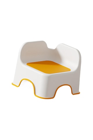 Homyl Çocuklar Için Küçük Tabure Sırtlı Ayaklı Turuncu Turuncu