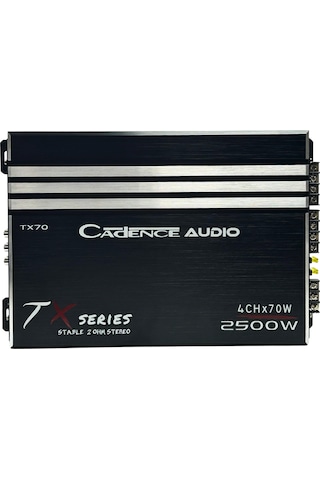 Tx-70 Serisi Class Ab 4ch X 70w 2500w 4 Kanal Oto Amfi Ses Sistemi Uyumlu Cadence
