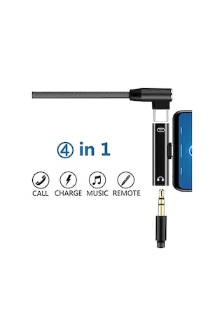 Lunatic 9044 Type C To 3.5mm Stereo Kulaklık Aux Şarj Çevirici Dönüştürücü Adaptör