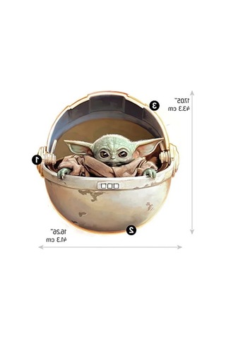 Duvar Çıkartması, Mandalorian Motifi İle Dekorasyon Açık Ahşap