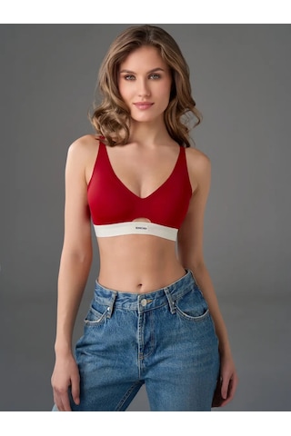 Bonechka Desteksiz Sütyen Dekolte 248485075 Kırmızı