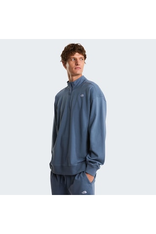 The North Face U Essentıal Lıght Relaxed 1/4 Zıp Crew Unisex Sweatshirt Nf0a8gqf0u31 Gri
