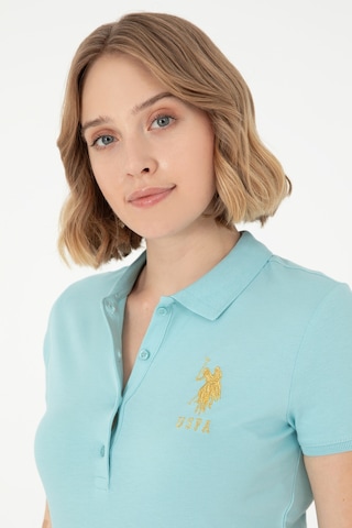 U.S. Polo Assn. Kadın Su Yeşili Basic Polo Yaka Tişört 50280071-VR083