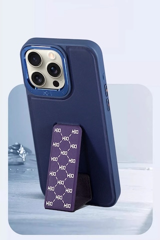 Apple Uyumlu iPhone 14 Pro Max Hbc-265 Madrid Magsafe Standlı Kapak - Titan Gri