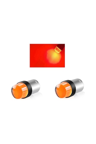 KIRMIZI LED OTO AMPUL ÇAKARLI STOP SİS TEK DUY P21W 2 Adet