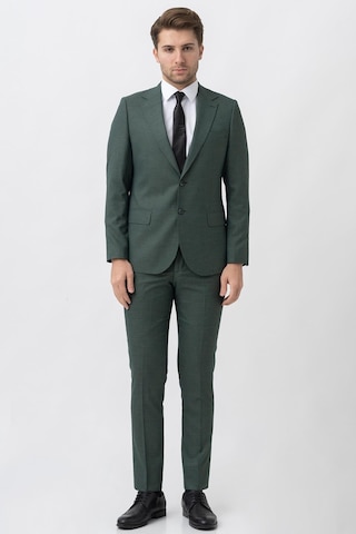 White Stone Bucaramanga T2029 Slim Fit 6 Drop Takım Elbise Desenli-desenli Yeşil