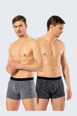 Cacharel 1324 İkili Boxer - Gri/siyah Çok Renkli