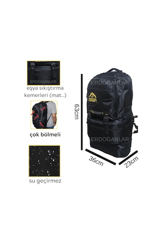 Montana Trekking Sırt Çantası 65 L Siyah