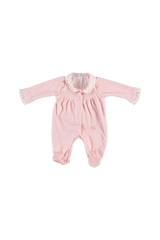 Monaroza Kız Bebek Pembe Yaka Detaylı Bebek Tulum 7572 001