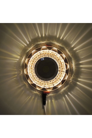 Gold Kristal Cam Sıva Altı Spot Cob Led Armatür Beyaz Gün Işığı Gold