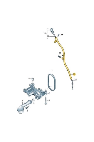 Vw Passat B6 09-11 1.6 Tdi Cay Motor Yağ Çubuk Borusu 03l103634g -