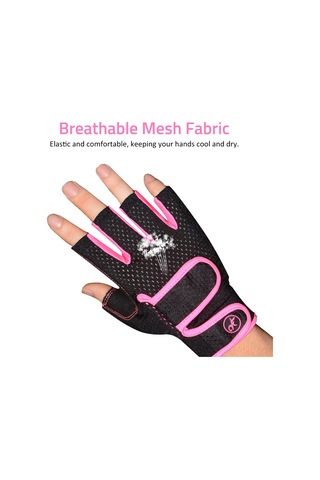 Yaleker Siyah Xl 3/4 Parmaklı Sürekli Tutturucu Spandex+sbr Fitness Eldiveni - Bisiklet, Balıkçılık, Tırmanma, Antrenman İçin Nefes Alıcı Ağ Ve Şok Emici Dolgu