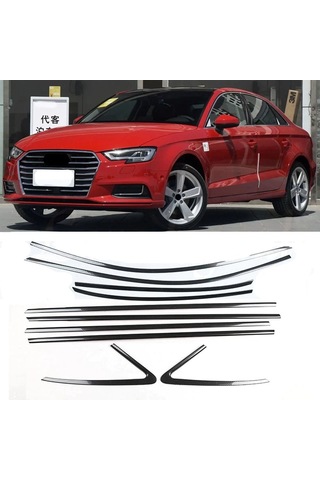 Audi A3 Sd 2014-2020 Tamtur 10 Parça Krom Cam Çıtası