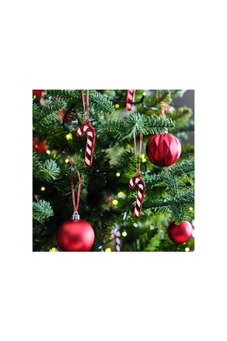 Ikea Vinterfint Noel Ağacı Süsü, Kırmızı-beyaz, 8 Cm
