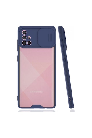 Nettech Samsung Galaxy A71 Uyumlu Platin Kamera Kızaklı Arka