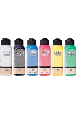 Artdeco 6'Lı 140 Ml Canlı Renkler Akrilik Boya Artdeco 6'Lı 140 Ml Canlı Renkler Akrilik Boya