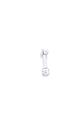 Ferizz 316l Çelik Zirkon Taşlı Piercing Prc-204 Gümüş