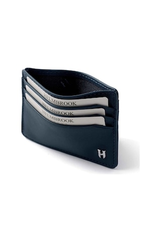 Drew Erkek Deri İnce Tasarım Kartlık Lacivert