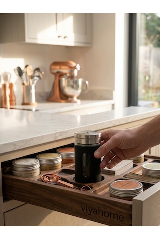 Soft Chef 2'li Cam Baharatlık Seti - Metal Kapaklı Pencereli Tuzluk Biberlik Takımı Siyah