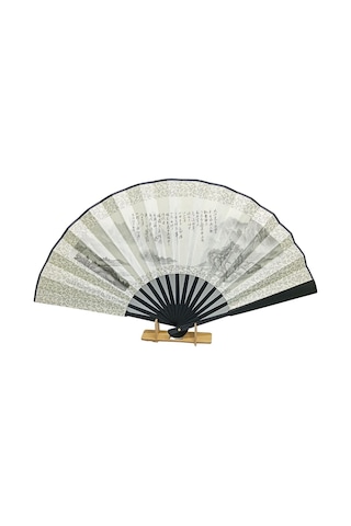 Çin Bambu Keten Kumaş Yelpaze 03bsc Siyah Büyük Boy 60cm No.3s Adet-1