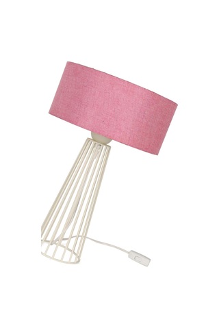Filipin Masa Lambası Beyaz Pembe Şapka