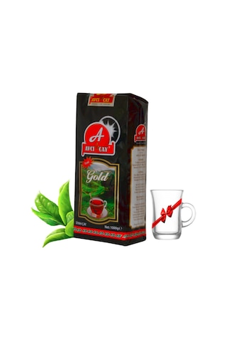 Avcı Çay Gold Siyah Dökme Çay 1 KG + Kupa Bardak