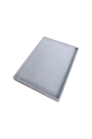 Yüzük Standı-tablası 140 lı  Batırmalı Gri süet 25x35