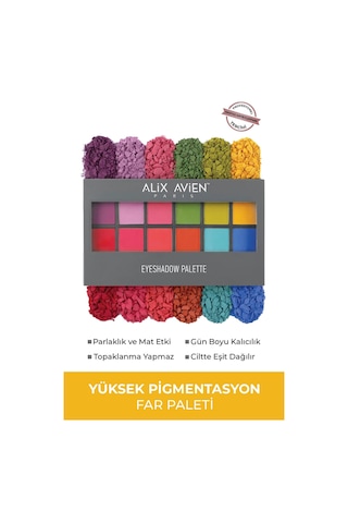 Alix Avien 12'li Far Paleti Eyeshadow Palette 111 Tropical Bouquet 15,6 G