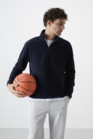 Tommy Life Lacivert Yarım Fermuarlı Sweatshirt Slim Fit Dik Yaka Erkek Polar - 87891 Lacivert