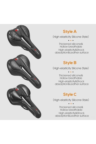 Dancemonkey Erkek Kadın Bisiklet Yastığı - Mtb Yol Bisikletleri İçin Konforlu Pu Deri, Çok Renkli Çok Renkli