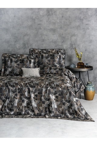 Cotton Box Smart Çift Kişilik Yatak Örtüsü Milan Kahve Kahverengi