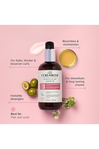 Curlsmith Hydrate & Plump Hacimlendirici Ve Nemlendirici Durulanmayan Saç Kremi 237ml