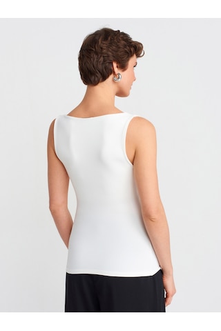 Dilvin 20977 Kalın Askılı Poliamid Atlet-ekru Ekru