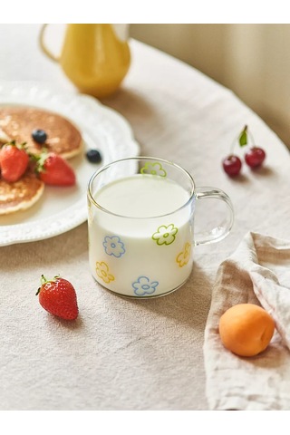 Roomi 450 Ml Borosilikat Cam Bardak Saplı 245079467 Beyaz