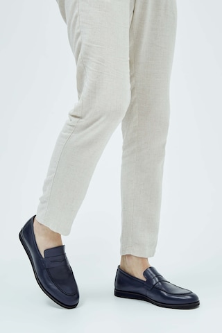 Tamer Tanca Erkek Hakiki Deri Lacivert Loafer Ayakkabı 537 3179 Erk Ayk Y23 Lacı Nappa Lacivert