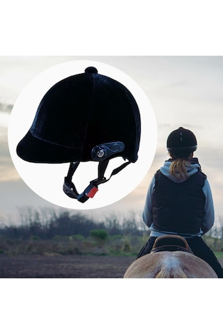 Suntek At Binme Kaskı Binicilik Şapkası Şövalye Malzemeleri Siyah