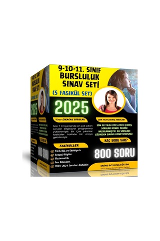 2025 9 - 10 - 11. Sınıf Bursluluk Sınav Seti (6 Fasikül Kitap)