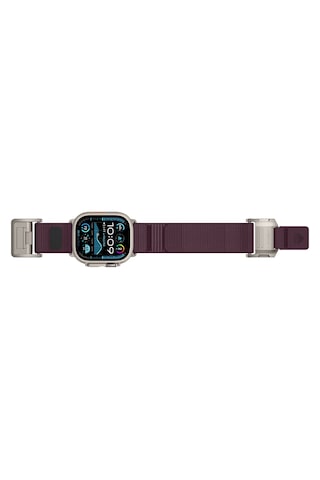 Watch 44mm Uyumlu Mohseven İwatch Mecha Sport Hasır Kordon Titanyum-mor