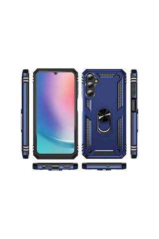 Samsung Galaxy Uyumlu A25 Kılıf Kamera Koruyucu Manyetik Standlı Tank Koruma Tekno Grup Kırmızı