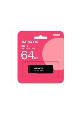 Adata Uc310/64gb 64gb Usb3.2 Gen1 Black Flash Bellek