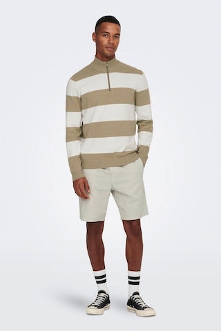 Only&sons Onslınus 0007 Cot Lın Sho Kahverengi Erkek Şort Kahverengi