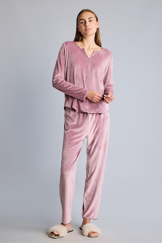 Defacto Regular Fit V Yaka Uzun Kollu 2li Velur Pijama Takımı A3356ax26aubr97 Bordo-br97