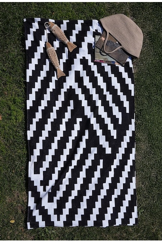 Kadife 100x180 Cm Desenli Modern Plaj Havlusu Baveno Desen005