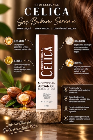 Celica Argan Saç Bakım Yağı 50 Ml.